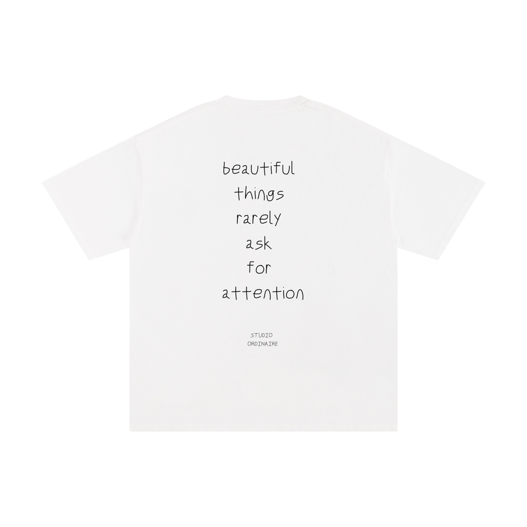 beautiful things rarely ask for attention