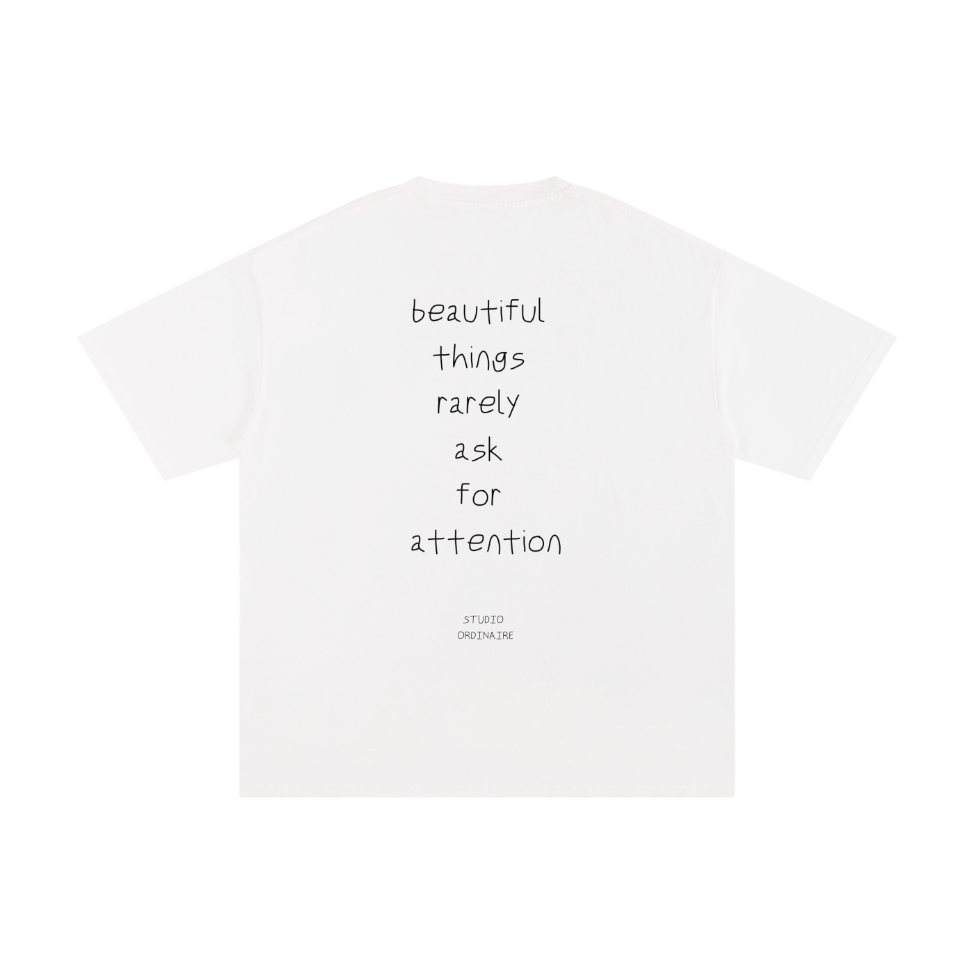 beautiful things rarely ask for attention