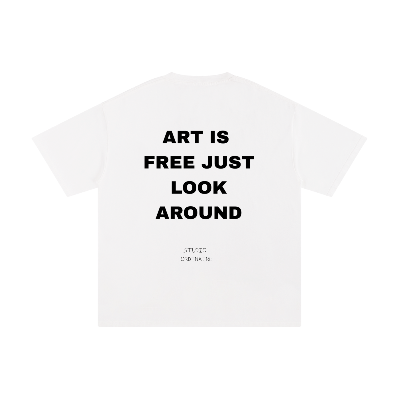 Unisex Pure Cotton T-Shirt - ART IS FREE JUST LOOK AROUND