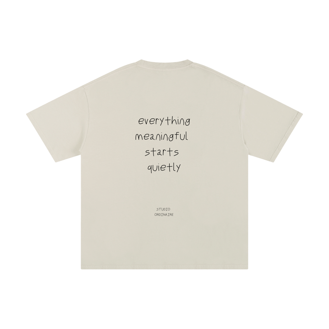 EVERYTHING MEANINGFUL STARTS QUIETLY
