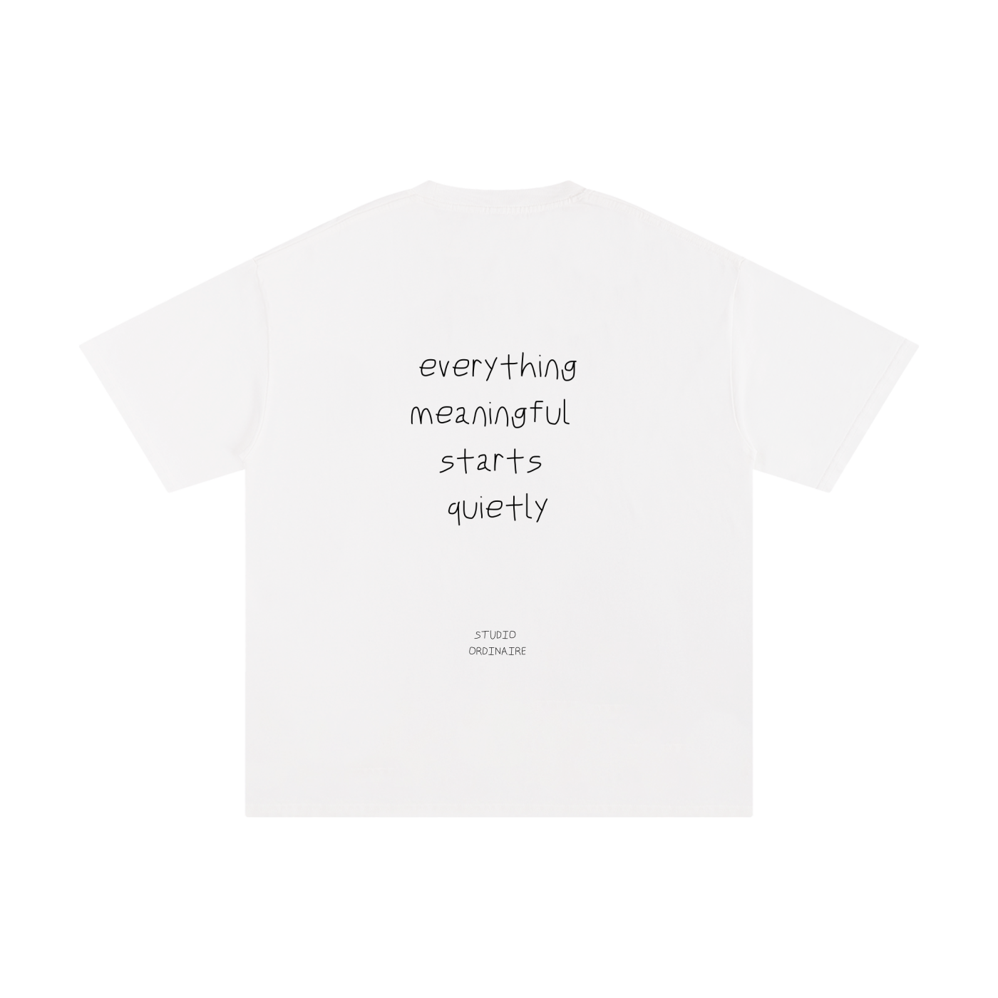 EVERYTHING MEANINGFUL STARTS QUIETLY